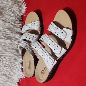Clarks Laurieann Cove White Sandals